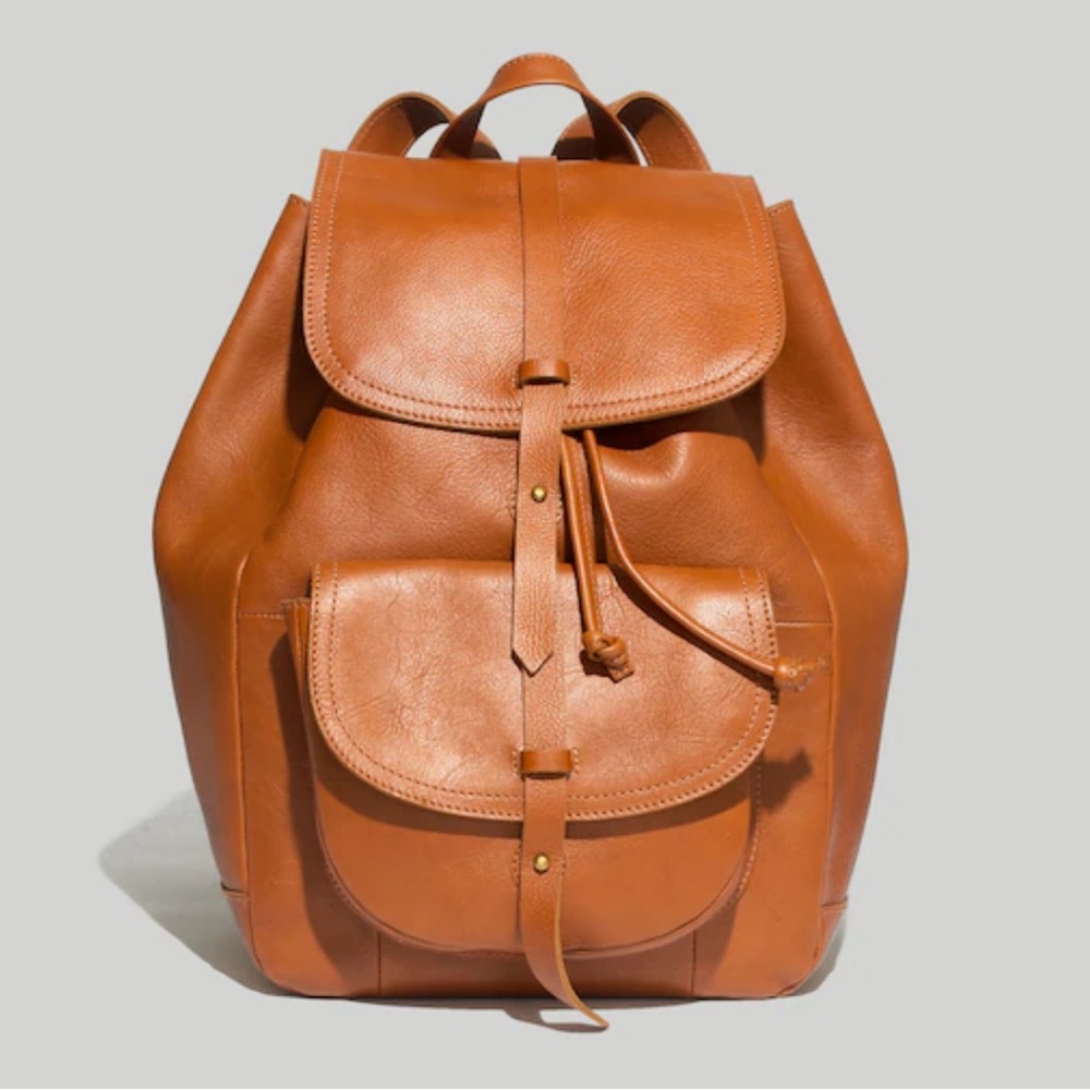 Madewell The Transport Rucksack In English Saddle NEW